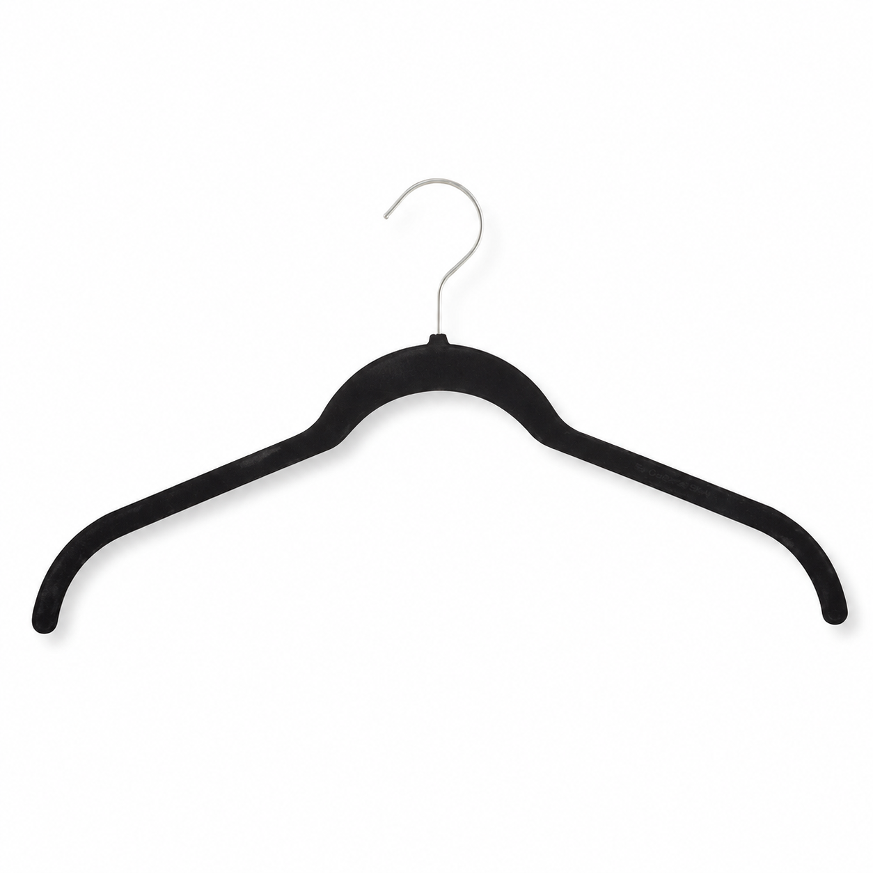 Velvet Non-Slip Hangers, Flocked Clothing Hangers, Beige