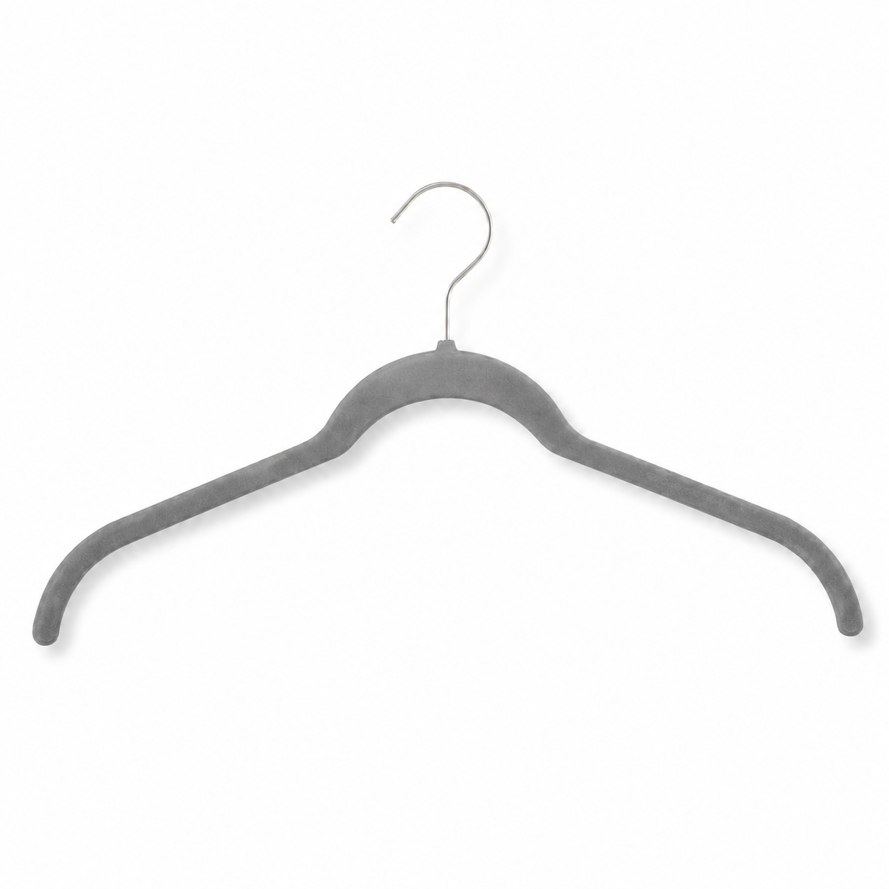 Velvet Non-Slip Hangers, Flocked Clothing Hangers, Beige