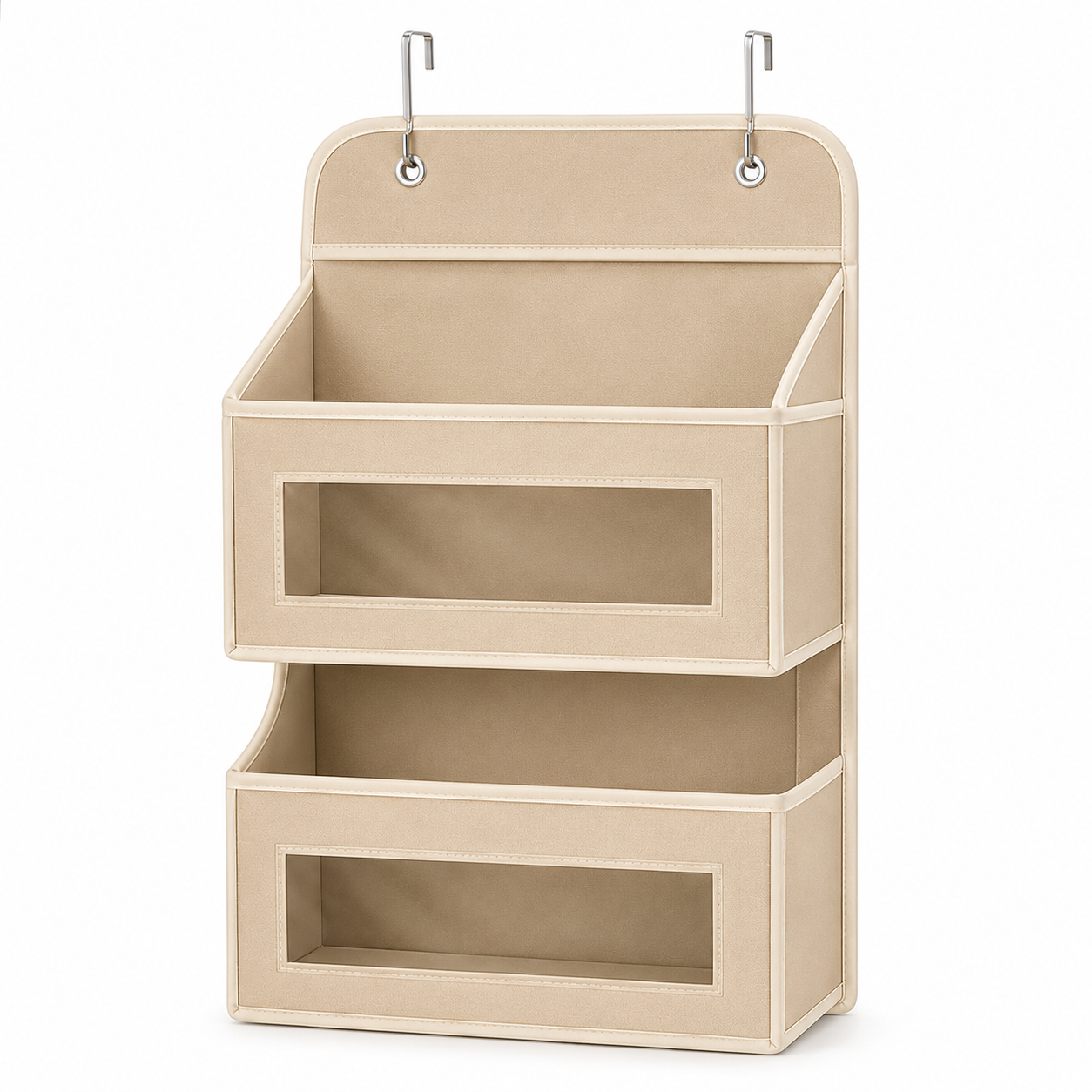 Hanging Storage Organizer, Over-the-Door Fabric Shelf, Gray