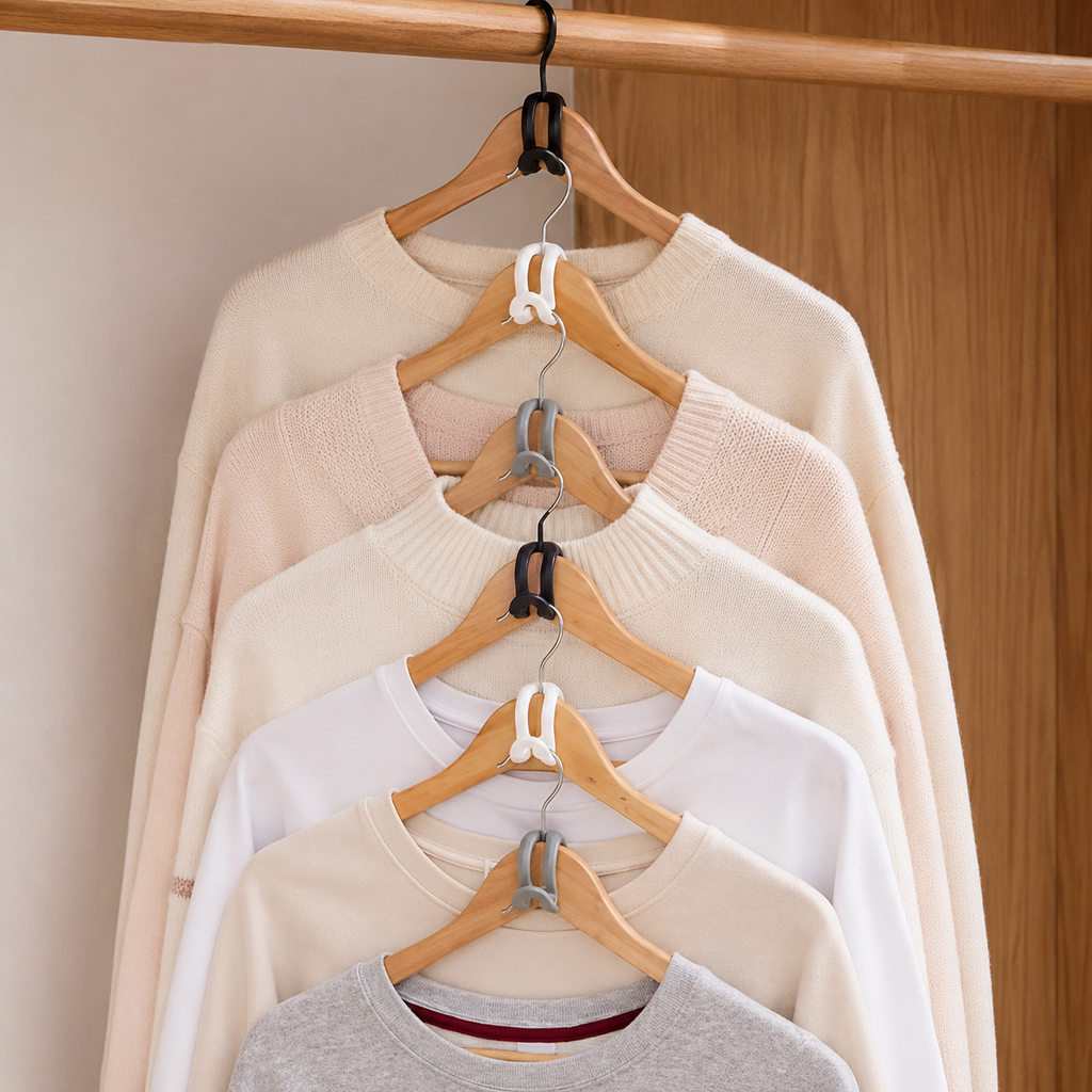 Cascading Hanger Hooks, Space-Saving Closet Connector Hooks